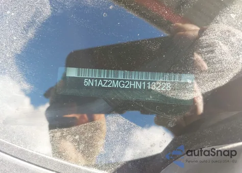 2017 Nissan Murano Platinum из США, поврежденный, VIN 5N1AZ2MG2HN113228